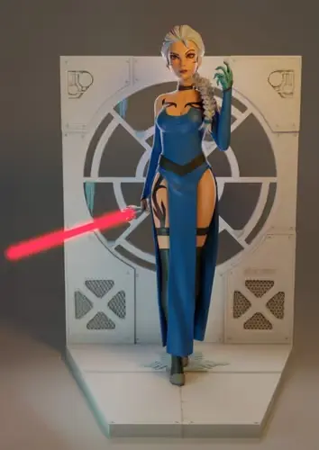 Disney Darth Elsa Cgtrader Stl Obj Impresión 3d