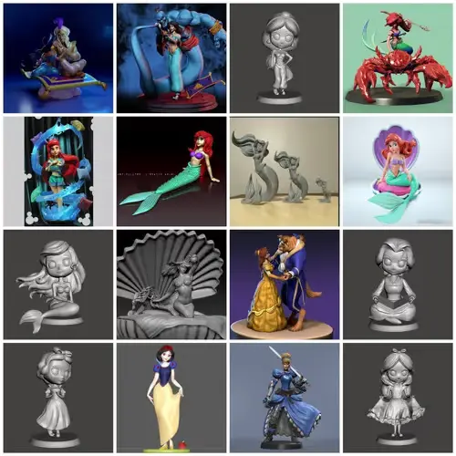 Disney Pack X38 Archivos Stl Para Impresión 3d