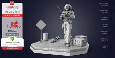 Doc Brown Back to the Future Archivo STL Impresión 3D