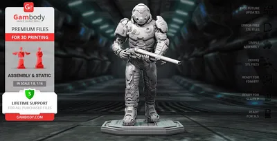 Doom Slayer Archivo STL Impresión 3D