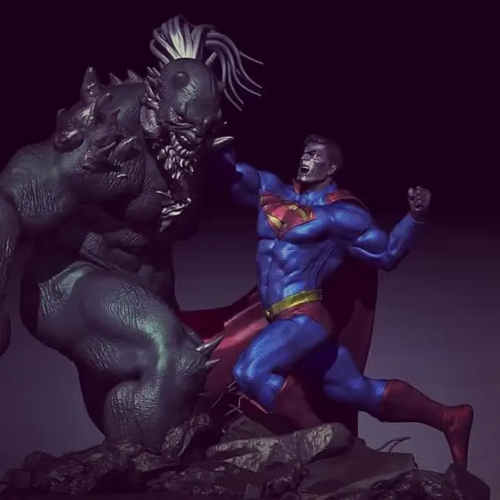 Doomsday Vs Superman Archivo Stl Para Impresion 3D