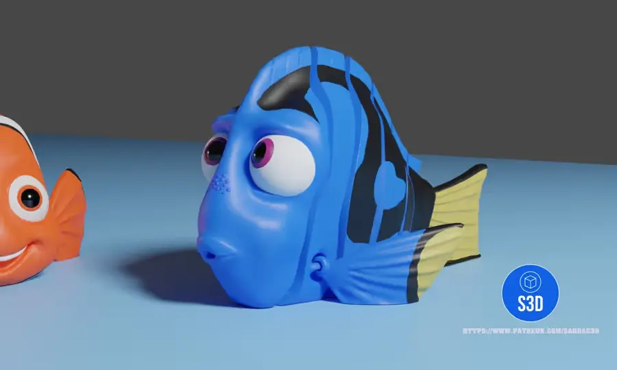 Dory Flexi Archivo STL OBJ para Impresion 3D