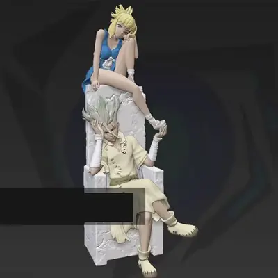 Dr. Stone Senku Kohaku Trone Archivo Stl Para Impresión 3d