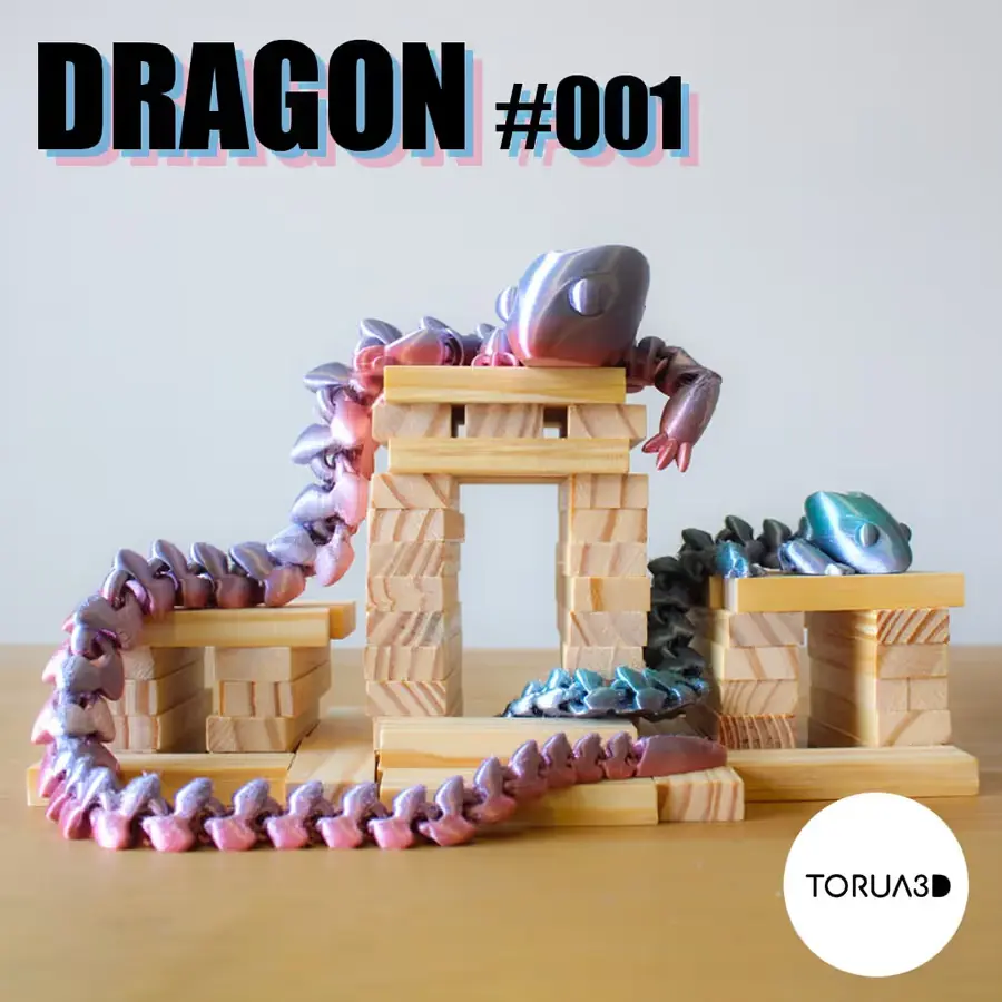 Dragon 001 Archivo STL OBJ para Impresion 3D