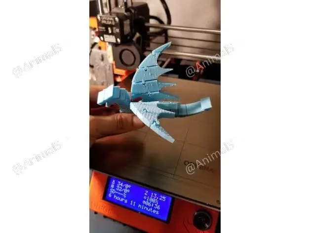 Dragón Articulado Archivo Stl Obj Para Impresion 3D