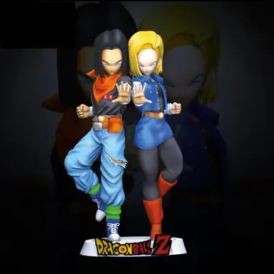 Dragon Ball Android 17 Y 18 S Archivos Stl Para Impresión 3d