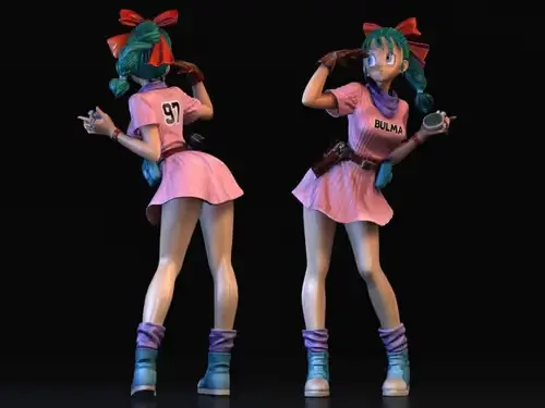 Dragon Ball Bulma V3 Mrx Sla Stl Obj Impresión 3d