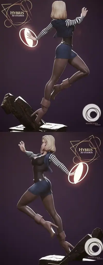 Dragon Ball Cannon C18 Archivo STL OBJ para Impresion 3D