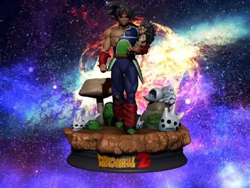 Dragon Ball Capsule Bardock With Baby Stl Obj Impresión 3d