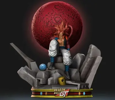 Dragon Ball Gogetto Ssj4 Stl Obj Impresión 3d