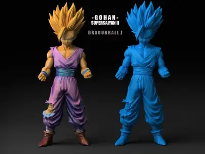 Dragon Ball Gohan Ss2 Stl Obj Impresión 3d
