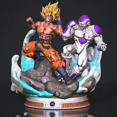Dragon Ball Goku Vs Freezer Ma Archivo Stl Para Impresión 3d