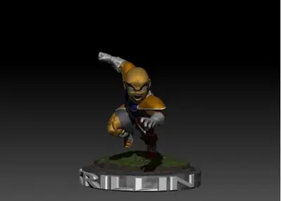 Dragon Ball Krilin Namek Stl Obj Impresión 3d