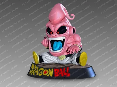 Dragon Ball Majin Boo Archivo STL Impresión 3D