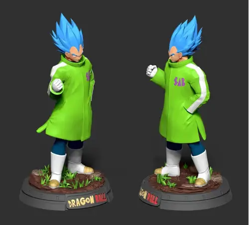 Dragon Ball Vegeta En Abrigo Archivos Stl Obj Impresión 3d