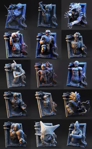 Dragon Ball X 15 Retratos Archivo Stl Para Impresión 3d