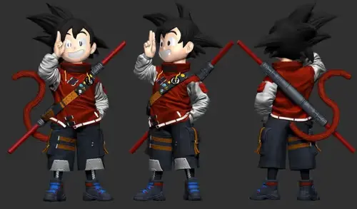 Dragon Ball Young Goku Archivo Stl Para Impresión 3d