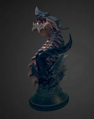 Dragon Busto Archivo STL Impresión 3D