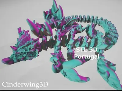 Dragon Coral Archivo Stl Obj Para Impresion 3D