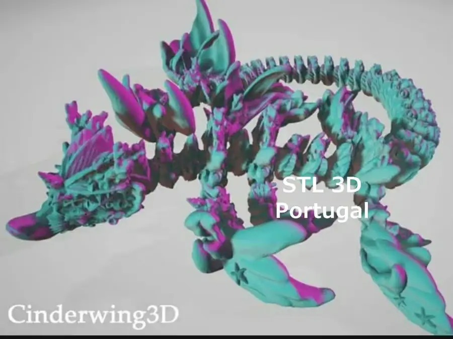 Dragon Coral Archivo Stl Obj Para Impresion 3D