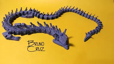 Dragón Mech Archivo Stl Obj Para Impresion 3D