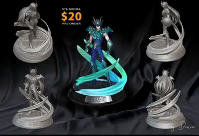 Dragon Shiryu Archivo Stl Para Impresion 3D