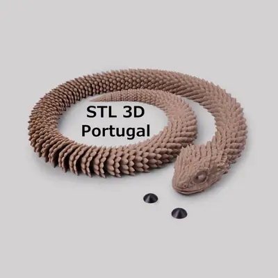 Dragon Snake Bush Viper Archivo Stl Obj Para Impresion 3D