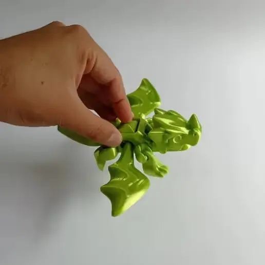 Dragón Volador Flexi Archivo Stl Obj Para Impresion 3D