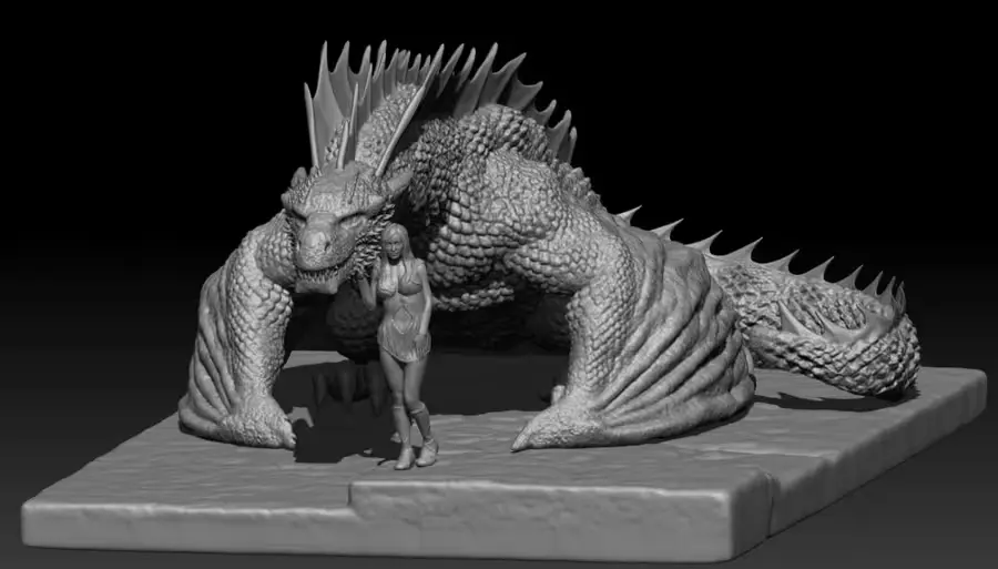 Drogon & Daeneris Archivo Stl Para Impresion 3D