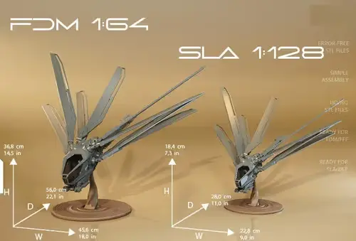 Dune Ornithopter 1.0 Gambody Archivo Stl Para Impresión 3d