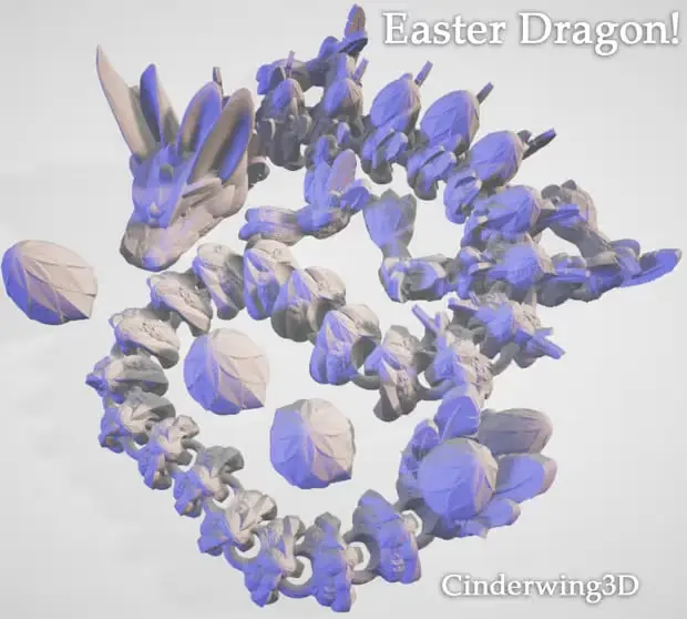 Easterdragon Acurrucado Archivo Stl Obj Para Impresion 3D