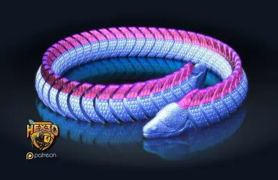 Eddie La Anguila Archivo Stl Obj Para Impresion 3D