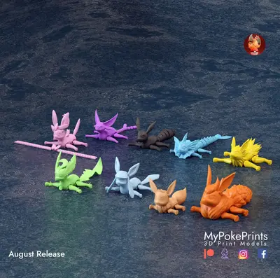 Eeve evolution Archivo STL OBJ para Impresion 3D