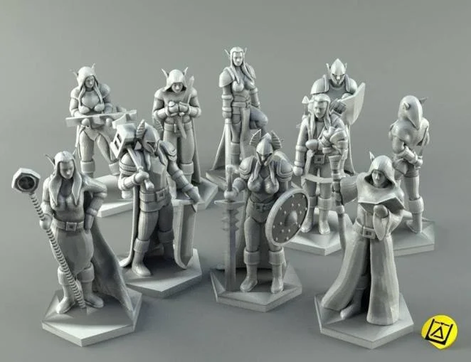 Elf Characters Game Figures Bargain Bundle Archivo STL Impresión 3D