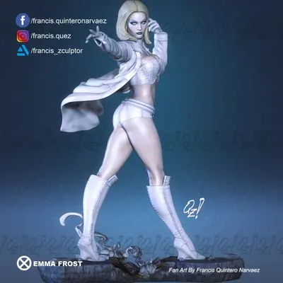 Emma Frost Archivo Stl Para Impresion 3D