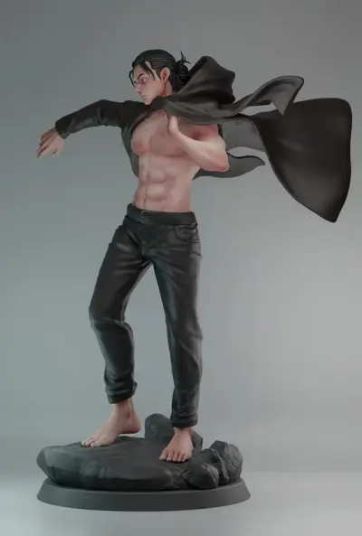 Eren Yeagar Shingeki No Kyojin Archivo Stl Para Impresion 3D