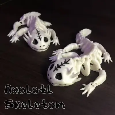 Esqueleto Axolotl Archivo Stl Obj Para Impresion 3D