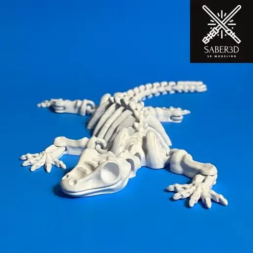Esqueleto Gecko Flexi Archivo Stl Obj Para Impresion 3D