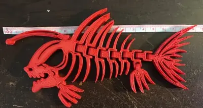 Esqueleto Pez Piraña Archivo Stl Obj Para Impresion 3D