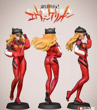 Evangelion Asuka Edy The Cross3d Archivos Stl Impresion 3d