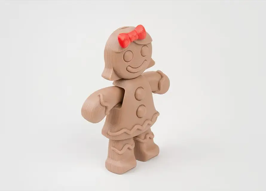 Fab365 Gingerbread Girl Archivo STL OBJ para Impresion 3D