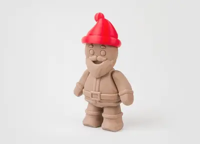 Fab365 Gingerbread Santa Archivo STL OBJ para Impresion 3D