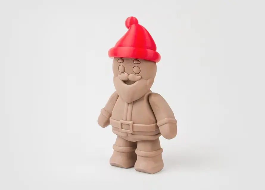 Fab365 Gingerbread Santa Archivo STL OBJ para Impresion 3D