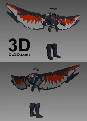 Falcon Wings Jetpack Archivo STL Impresión 3D