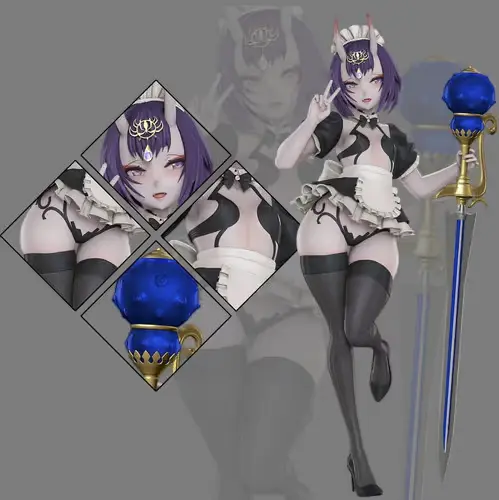 Fate Shuten Douji Maid Ka Archivo Stl Para Impresión 3d