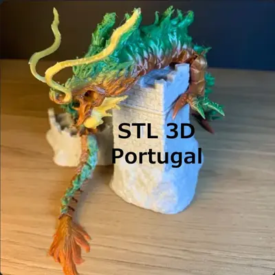 Fei Long Dragon Archivo Stl Obj Para Impresion 3D
