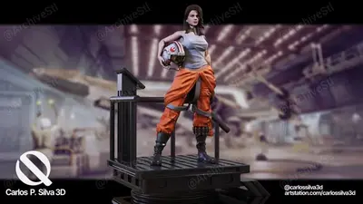 Female Rebel Pilot Archivo Stl Para Impresion 3D