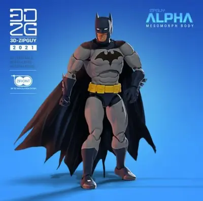 Figura Acción Batman Archivo Stl Obj Para Impresion 3D