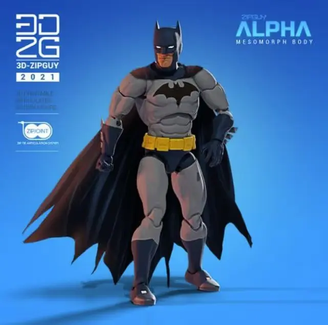 Figura Acción Batman Archivo Stl Obj Para Impresion 3D