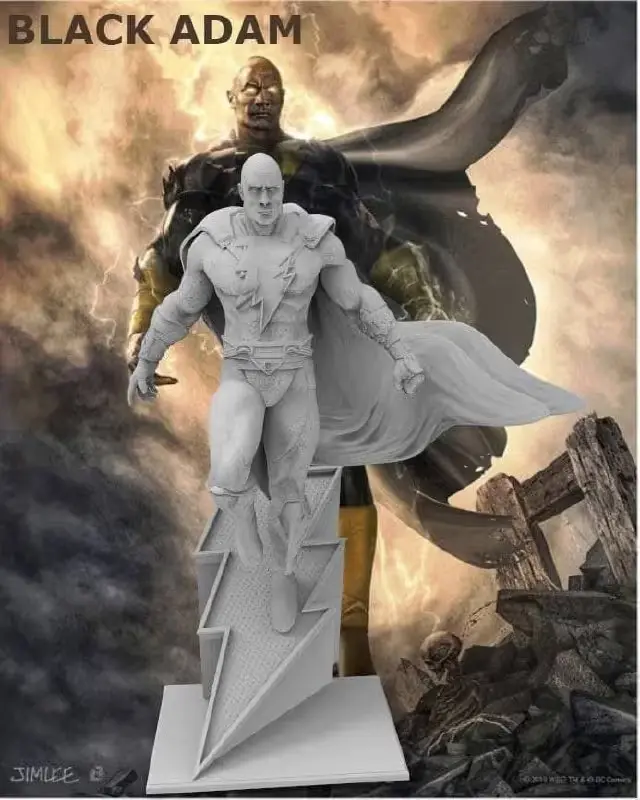Figura Black Adam DC Archivo STL OBJ para Impresion 3D